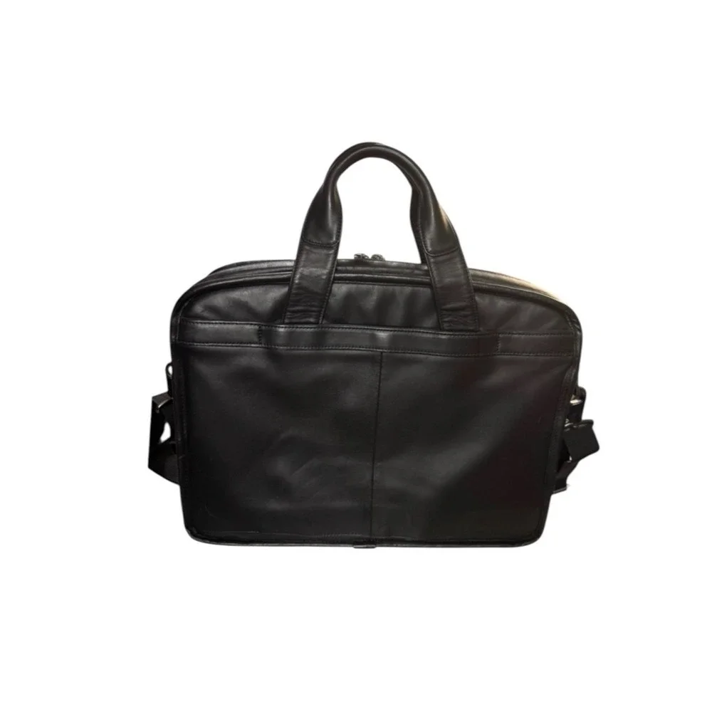 Tumi‎ Black Genuine Leather Briefcase Travel Bag